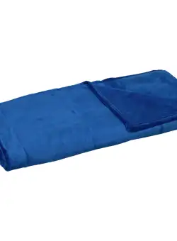 Patura HOMCOM din Flanel 330 GSM Reversibila pentru Utilizare in interior si la Exterior, 203x152x0.5 cm, Albastru inchis | Aosom RO