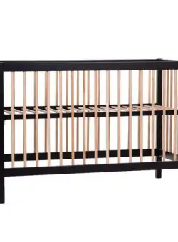 Patut Childhome Cot 97 Fag 60x120 cm, Natural/Negru