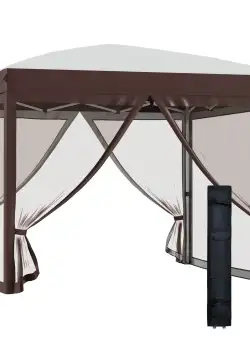 Pavilion pliabil Outsunny, geanta de transport, inaltime reglabila 3x3m | Aosom RO