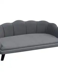 PawHut Canapea Gri pentru Câini până la 32kg, Tapiterie Lavabilă, Confort Maxim pentru Animale de Companie | Aosom Romania