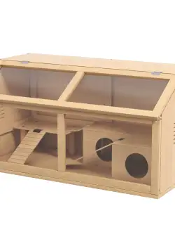 PawHut Cusca din Lemn pentru Hamsteri, Finisaj Lemn Natur