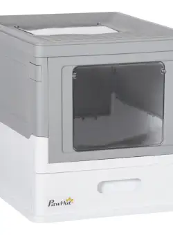 PawHut Litiera Pisici Închisă din PP, cu Tavă Detașabilă și 2 Uși, Igienică, Design Modern | Aosom Romania