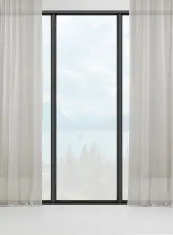 Perdea transparentă Rustic 1, Bej, 140x175 cm