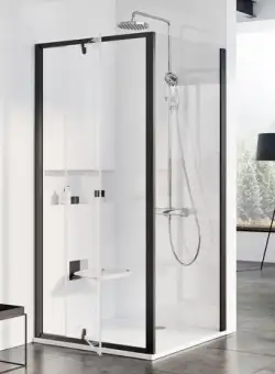 Perete lateral dus Ravak Pivot PPS 90cm negru