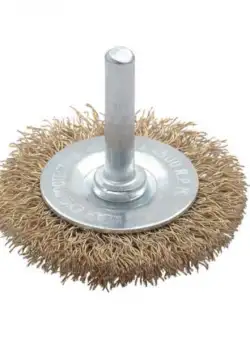 Perie de sarma circulara cu tija Troy 27703-50, 50 mm