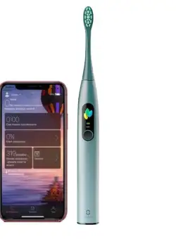 Periuta de dinti electrica inteligenta Oclean X Pro Smart Electric Toothbrush, Mist Green