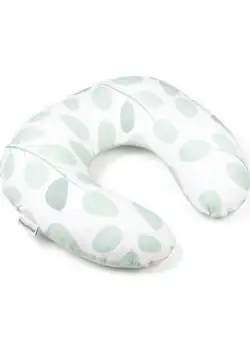 Perna Doomoo pentru alaptat 2 in 1 Softy Leaves Aqua Green