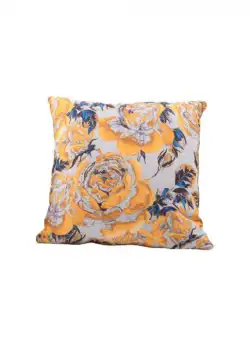 Perna FLOWERS, alb, 45x45 cm
