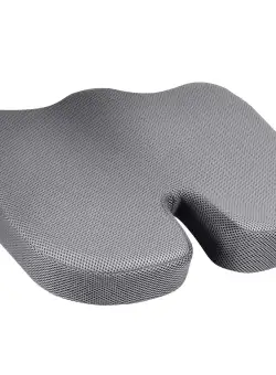 Perna pentru sezut, cu gel si spuma cu memorie, pentru scaun birou sau masina, husa respirabila si antialunecare