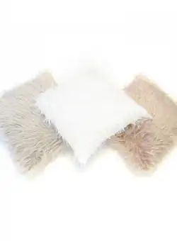 Perna TOUCH cu fir lung, bej, 45x45 cm