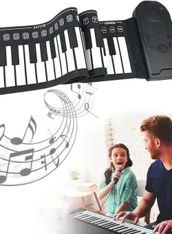 Pian portabil si pliabil cu 49 taste, pentru copii
