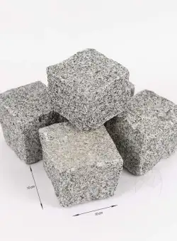 Piatra Cubica Granit Bianco Sardo Natur 10 x 10 x 5 cm