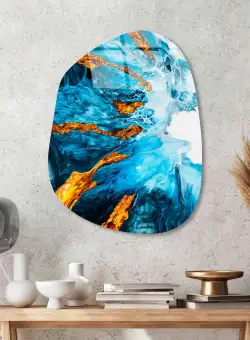 Pictură decorativă din sticlă temperată UV-1084, Multicolor, 50x70 cm