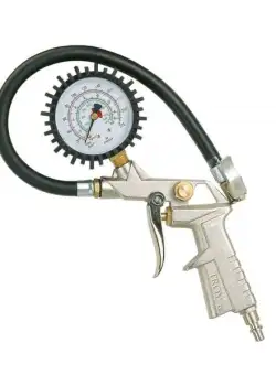 Pistol pentru umflarea anvelopelor cu manometru Troy 18604, 10 bari