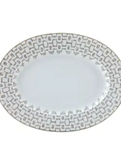 Platou oval portelan Ionia Hymn 36 cm bej