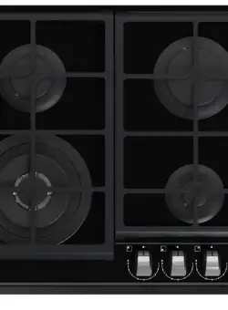 Plita gaz incorporabila Teka GZC 64320 cu 4 arzatoare 60cm gratare fonta Cristal negru