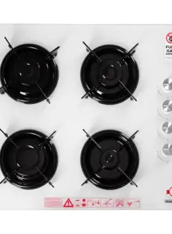 Plita incorporabila Hausberg HB-563AB, gaz, 4 arzatoare, alb