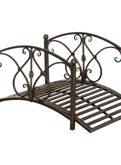 Podet de Gradina Outsunny Vintage din Metal, cu Elemente Florale, Bronz 99x68x53cm | Aosom RO