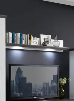 Polita Gasparo Stejar Alb Si Gri, 145 Cm