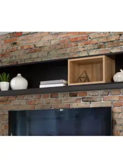 Polita High Rock, Stejar Riviera Si Negru, 150.2 Cm