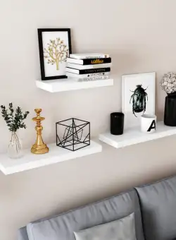 Polita White, Alb, 80 x 20 x 3.8 Cm