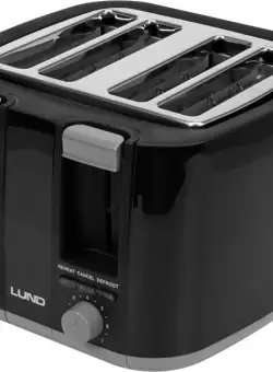 Prajitor de paine LUND toaster 1300-1500W 4 felii negru