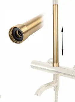 Prelungire coloana duș GOLD BRUSH 30cm