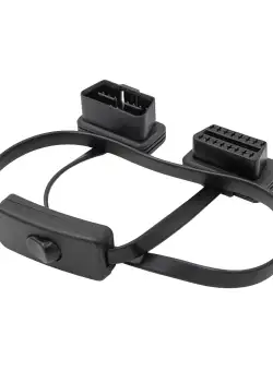 Prelungitor Cablu Auto Techstar®, OBD2, 60 cm, cu Buton ON/OFF