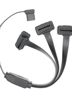 Prelungitor Cablu Techstar®, Adaptor Auto 3 in 1 la OBD2 16 Pin, 50cm
