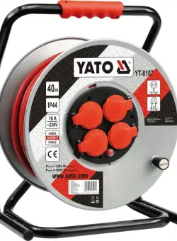 Prelungitor electric YATO, pe tambur, 16A, cablu 3x2.5mm2