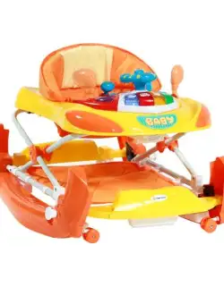 Premergator 2 in 1 Bertoni cu lumini si jucarii muzicale, Portocaliu