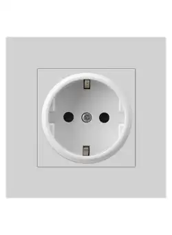 Priza Techstar® PC1, Simpla, Culoare Alb, Policarbonat, 16A