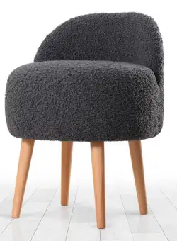 Puf Rufmee, Gri inchis - Alb, 42x47x48 cm