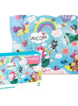 Puzzle - Aventurile magice ale unicornilor (30 piese)