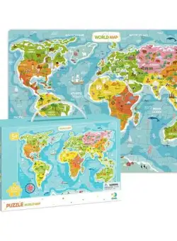 Puzzle - Continentele lumii (100 piese)