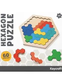 Puzzle din lemn - Hexagon