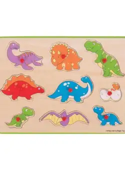 Puzzle din lemn incastru Dinozauri BigJigs BJ257