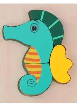 Puzzle din lemn Marionette Calut de mare 5 piese