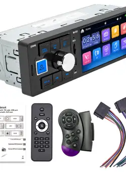Radio MP5 Player auto cu bluetooth, mirrorlink, ecran color cu touch 4.1 inch, USB, telecomanda