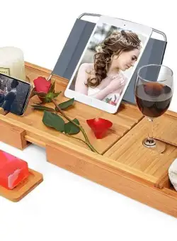 Raft de baie din bambus pentru cadă 300736