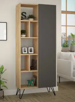 Raft de carti Jedda stejar / antracit