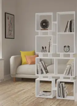 Raft de carti Rail No.1 alb