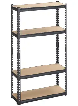 Raft de depozitare cu 5 niveluri, raft industrial cu cadru de otel rezistent, negru si maro HOMCOM | Aosom RO