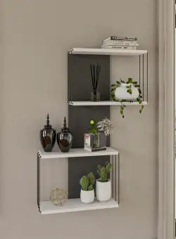 Raft de perete Destan alb