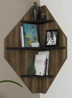 Raft de perete Ela, Nuc, 59,1x90x39,5 cm