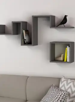 Raft de perete Follow antracit