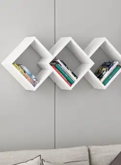 Raft de perete Galaxy Wall Shelf, Gri, 102x42x20 cm