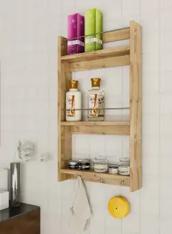 Raft de perete Nove, Stejar, 45 x 80 x 10 cm