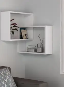 Raft de perete Ring alb