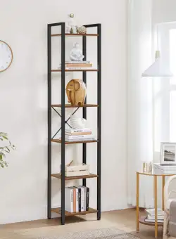 Raft Depozitare Cu 6 Polite, Maro Si Negru, 40 Cm